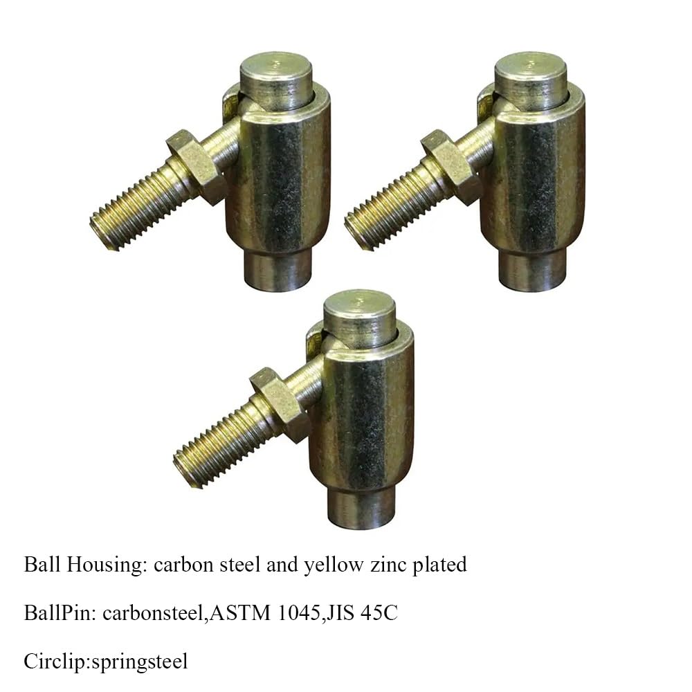 3 pièces QD187 QD250 QD312 Rotule à déconnexion rapide en acier au carbone avec filetage à droite(QD312)