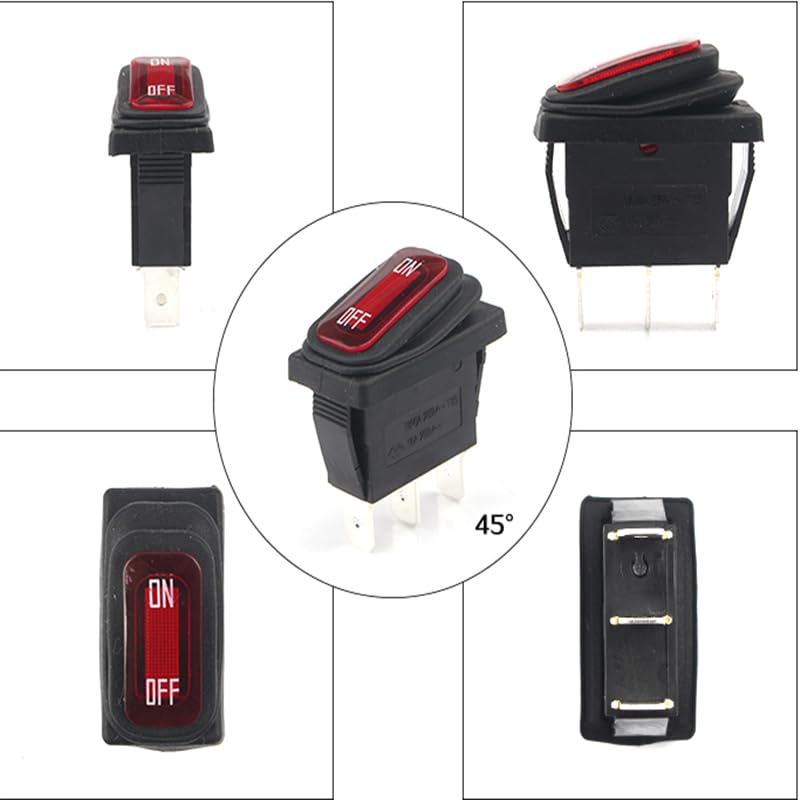 Interruptor de encendido KCD3 impermeable de 3 pines 16A 250V CA 4