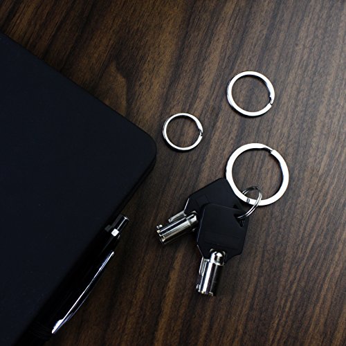 Flat Key Rings Key Chain Metal Split Ring 30Pcs (Round 3/4 Inch, 1 Inch And 1.25 Inch Diameter), For Home Car Keys Organization, Nickel Plated Silver #TOP5