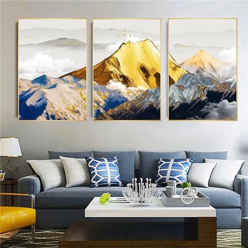 Diamond Painting Kit Complet 70x100cm Montagne d'or Z-2141