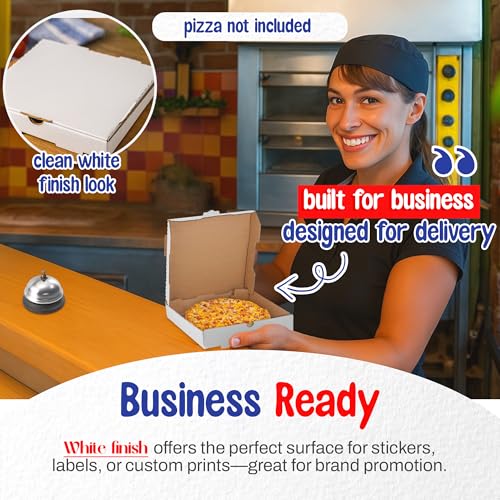 Boîte à pizza carton ondulé blanc esthétique épurée MT Products - 6