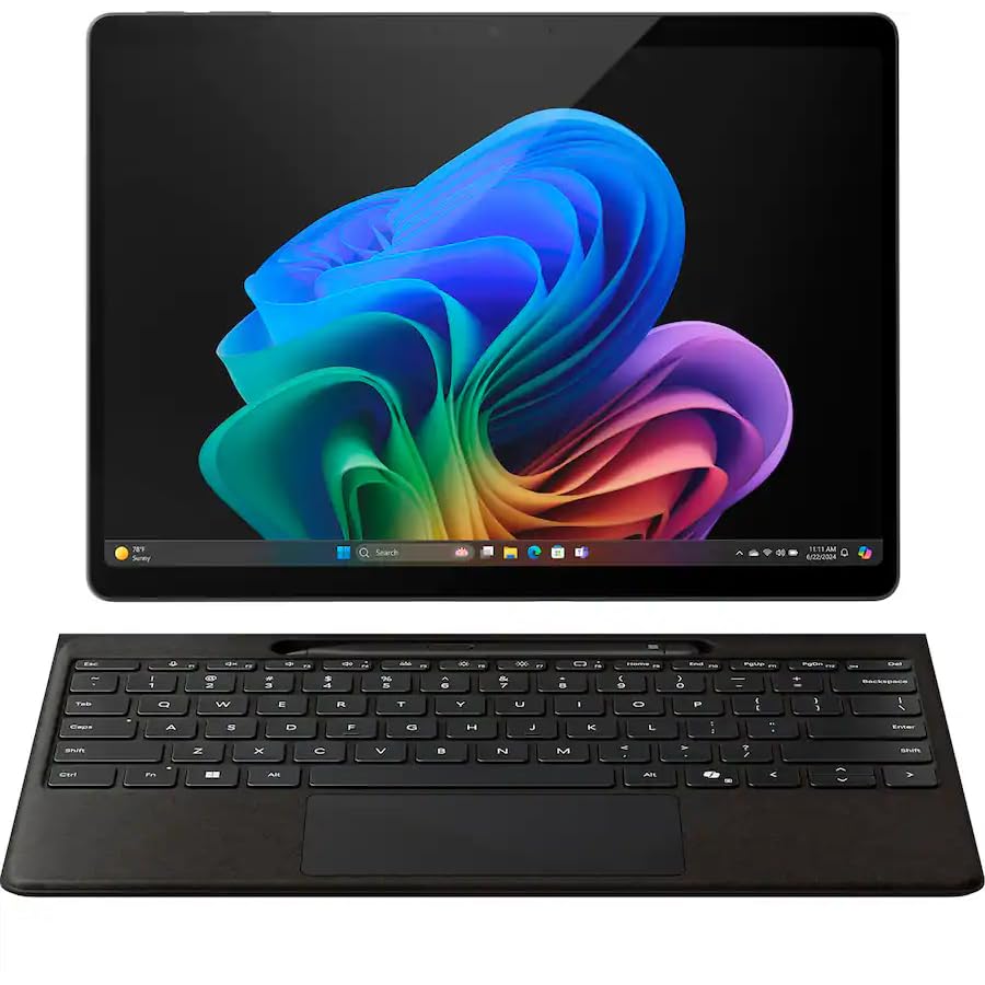 Image of Microsoft Surface Pro 13 inch 3K 120Hz Touchscreen 2-in-1 Tablet Laptop, 10-Core Snapdragon 45 Tops NPU, 16GB RAM 512GB SSD, Backlit Keyboard, Stylus, MS 365, 14-hr Battery, Copilot+, Win 11 Pro (Renewed)