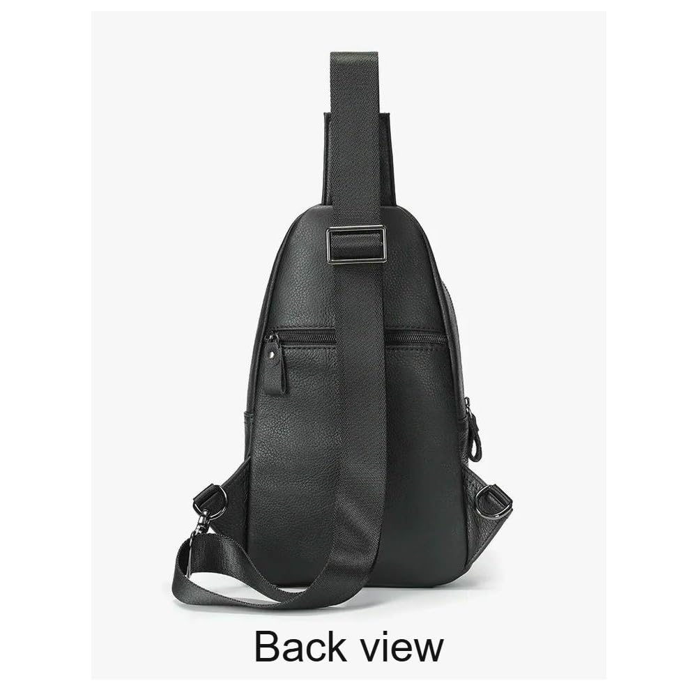 WLDMA męska torba na klatkę piersiową z prawdziwej skóry torba crossbody torba podróżna na co dzień miękka skóra bydlęca klatka piersiowa dla mężczyzn prezent