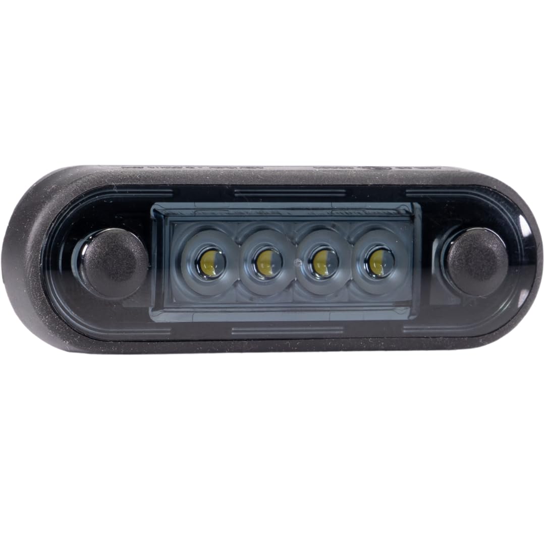 DARK SLIM – Białe LED światła obrysowe 12V/24V | lampy pozycyjne do samochodów osobowych ciężarówek autobusów przyczep kamperów maszyn rolniczych ATV | 2 sztuki uniwersalne/wodoodporne