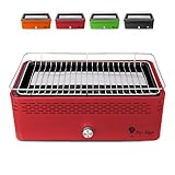 Produce Shop Barbecue Senza Fumo a carbonella BBQ da Tavolo con Ventola Merapi - Rosso