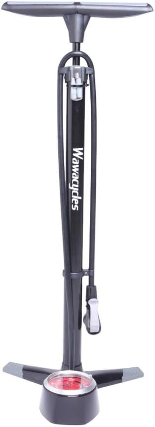 Clearance! Wawacycles Cool Black 160psi Professional Bicycle Pump with Aluminum Base Bike Pump/floor Pump with Manometer,041