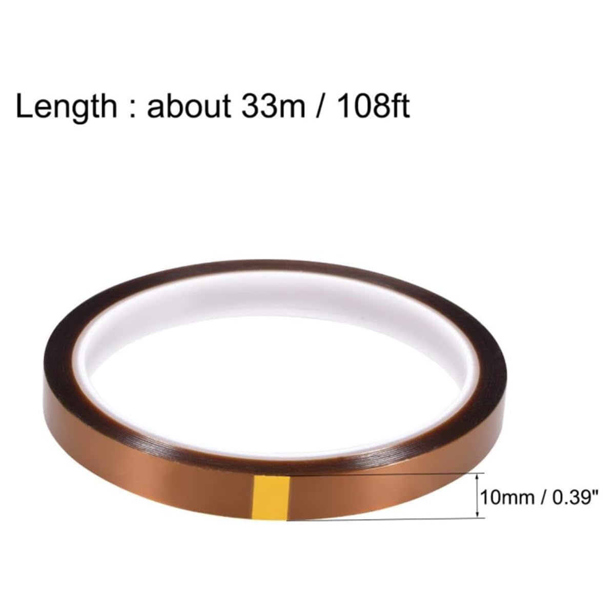 Cinta de Alta Temperatura,2 volúmenes10mm x 33m Alta Temperatura Cintas Resistentes al Calor Cinta Cinta De Sublimación De Alta Temperatura Cinta Térmica para Enmascarar, Soldar, Electricidad