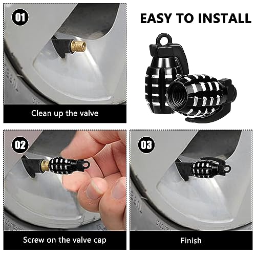 6 Pezzi Tappini Gomme Auto, Tappi Pneumatici