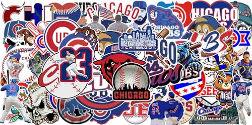 50 PCS American Sport Team Stickers Pack for Water Bottle, Laptop, Bicycle, Computer, Motorcycle, Travel Case, Car Decal Decoration Sticker