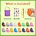 TBOLINE 16 Pack 3D Printed Dragon Egg, Articulated Crystal Animals Dragon Fidget Toys with Basket & Stickers, Small 3D Printer Dinosaur Eggs Party Favors Classroom Prizes for Kids Boy 5-7 8-12