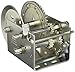 Fulton 142411 Trailer Winch, Two-Speed, 2,600 lbs. Capacity, No Strap, 10 Inch Handle, Hand Brake, Silver