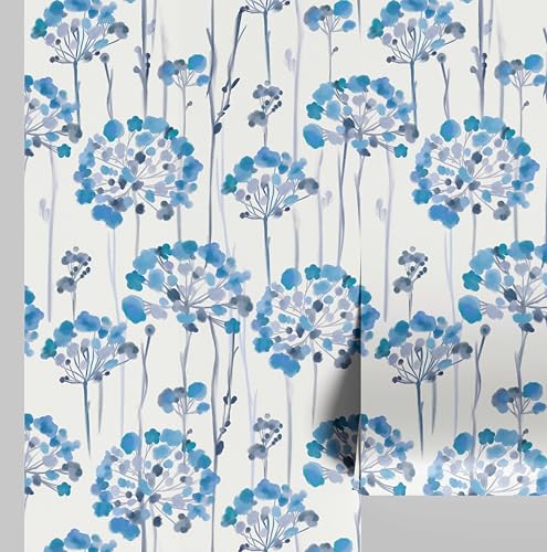 Papier peint imperméable bleu pour masquer les défauts des murs