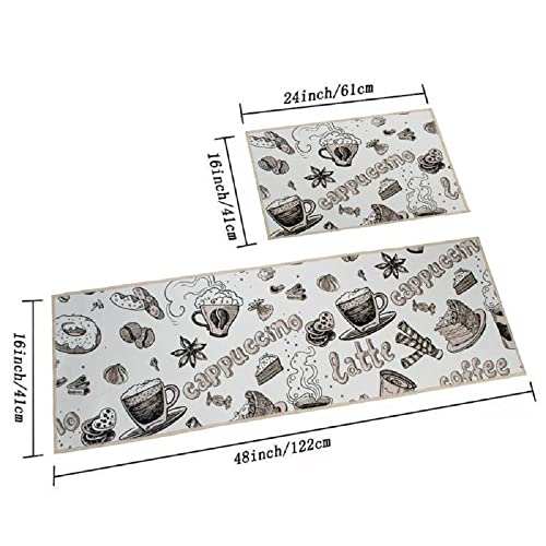 Image of Home Cloud Anti Fatigue Kitchen Rug Printed Thick Anti Slip, Washable, Big Size, Designer Folding Kitchen Mat for Home BedroomStandard Size (41 x 122 cm 41 x 61 cm)