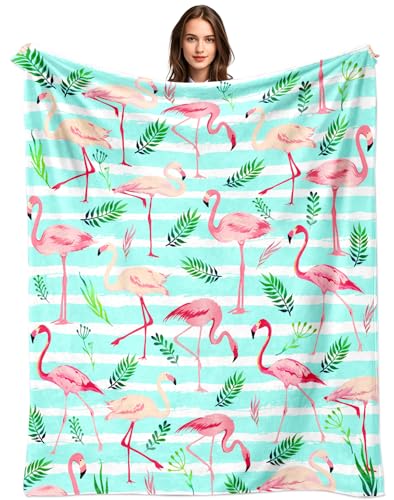 Flamingo Blanket Gifts for Women Girls Soft Flannel Merch Flamingo Stuff Blanket Flamingos Lovers Gifts Birthday Bedding Decor Throw Blanket 50 x 40