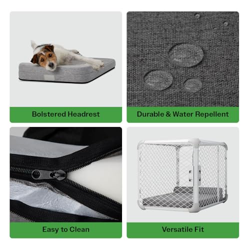 Lit pour chien XL gris imperméable idéal après les balades en forêt