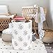 LANGYASHAN Laundry Basket Canvas Fabric Collapsible Organizer Basket for Storage Bin Toy Bins Gift Baskets Bedroom Clothes Children Nursery Hamper (Bee)