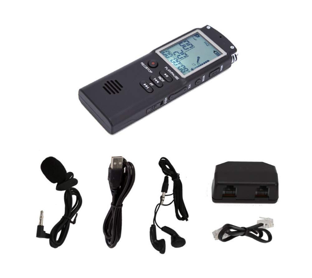 Grabadoras de Voz Digitales Digital Voice Recorder Reproducción de Mp3 Pluma de Grabación Externa Profesional HD Reducción de Ruido Super Pantalla Grande Pluma de Grabación Inteligente 16GB