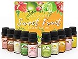 🍓 Votre Meilleur Choix - Asakuki kit huile essentielle pour diffuseur de fruit est présentée 10 bouteilles de 10mL, en comprenant une sélection unique d'arômes fruités: pomme, cerise, fraise, citron, mangue, noix de coco, banane, ananas, pêche et pastèque. Laissez-vous profiter du carnaval en été !