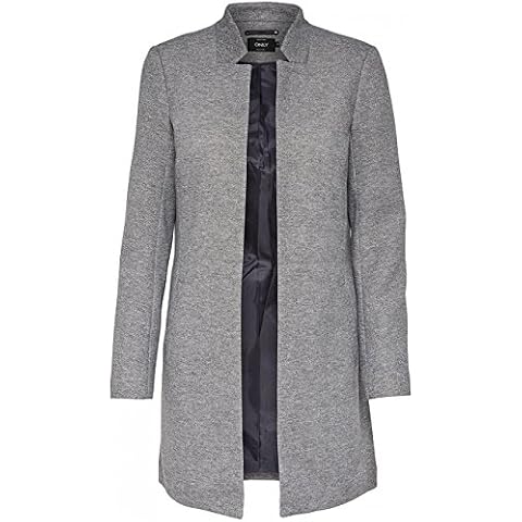 ONLY Womens Light Grey Melange Blazer Coatigan Cover