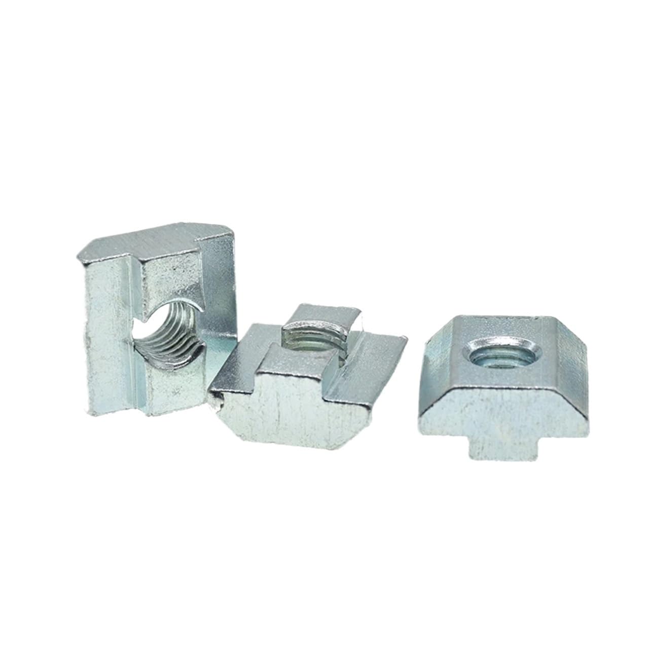 M3 M4 M5 M6 M8 M10 T Block Square Nuts T-Track Sliding Hammer Nut for Fastener Aluminum Profile 2020 3030 4040 4545(2020-M3-50PCS)