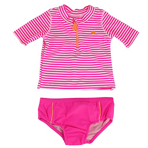 Carter's Girls' Short Sleeve Striped Rash Guard Set