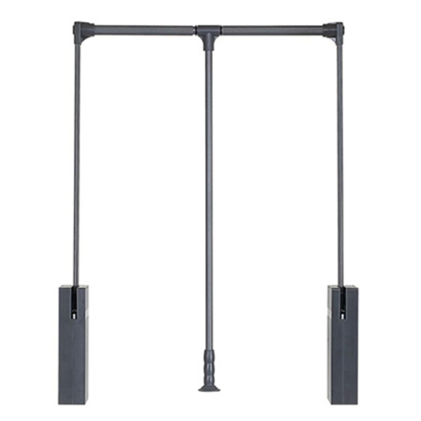 GTHTUHFD Heavy Duty Pull Down Closet Rod, Soft Rebound Aluminum Cabinet Rail, Adjustable Width Liftable Clothes Hanger Rack For Easy Access A-890-1210cm