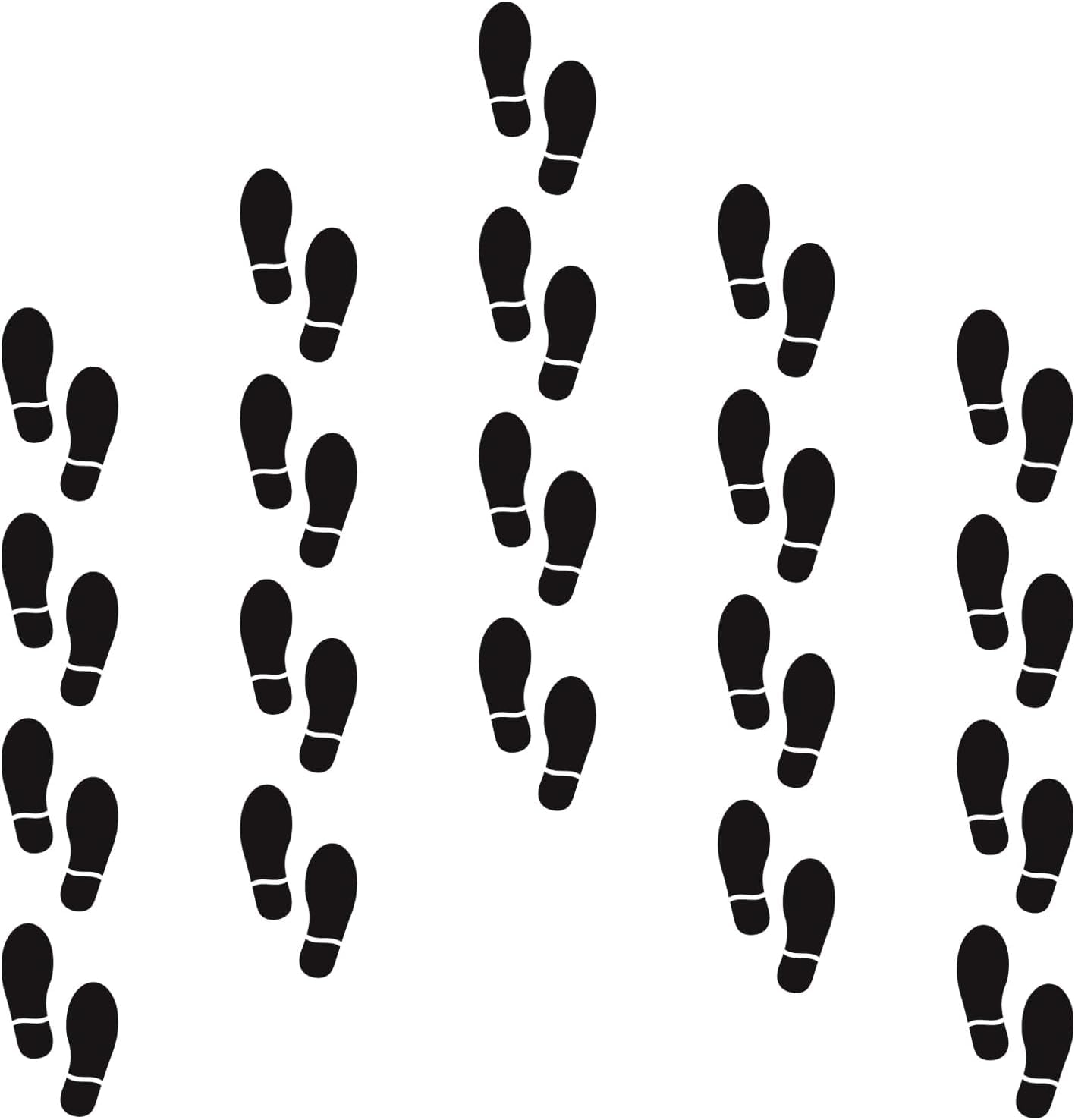 40 Pcs Shoes Footprints Sticker Decal for Floor Shops Etc L x H 7.1 x 17.78 Cms (Black)-picture-10