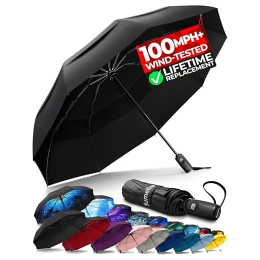 TUMELLA Unbreakable Windproof Travel Umbrella (Light, Beautiful & Superior), 2023 Ultra-Flex Tech, Compact, Small, Portable, Automatic, Strong, Durable, Premium Grip, Vibrant Designs, Folding Umbrella