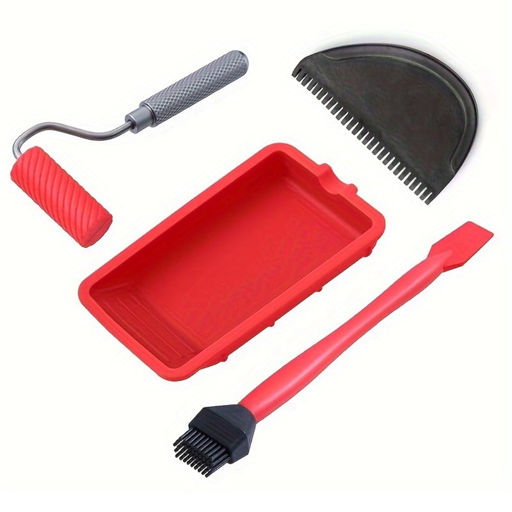 Puthernm 4Pcs Silicone Glue Brush Set For Wood Glue Applications, Ideal For Woodworking