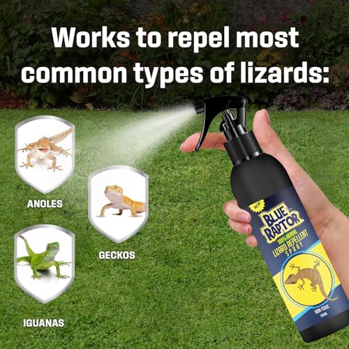 Image of Blue Raptor Lizard Repellent Spray | 100% Natural & Eco-Friendly | Non-Toxic Plant-Derived Formula | Safe for Home and Food Areas | Effective Lizard Deterrent - 200ml (Pack of 1) - FORMULATION 3X