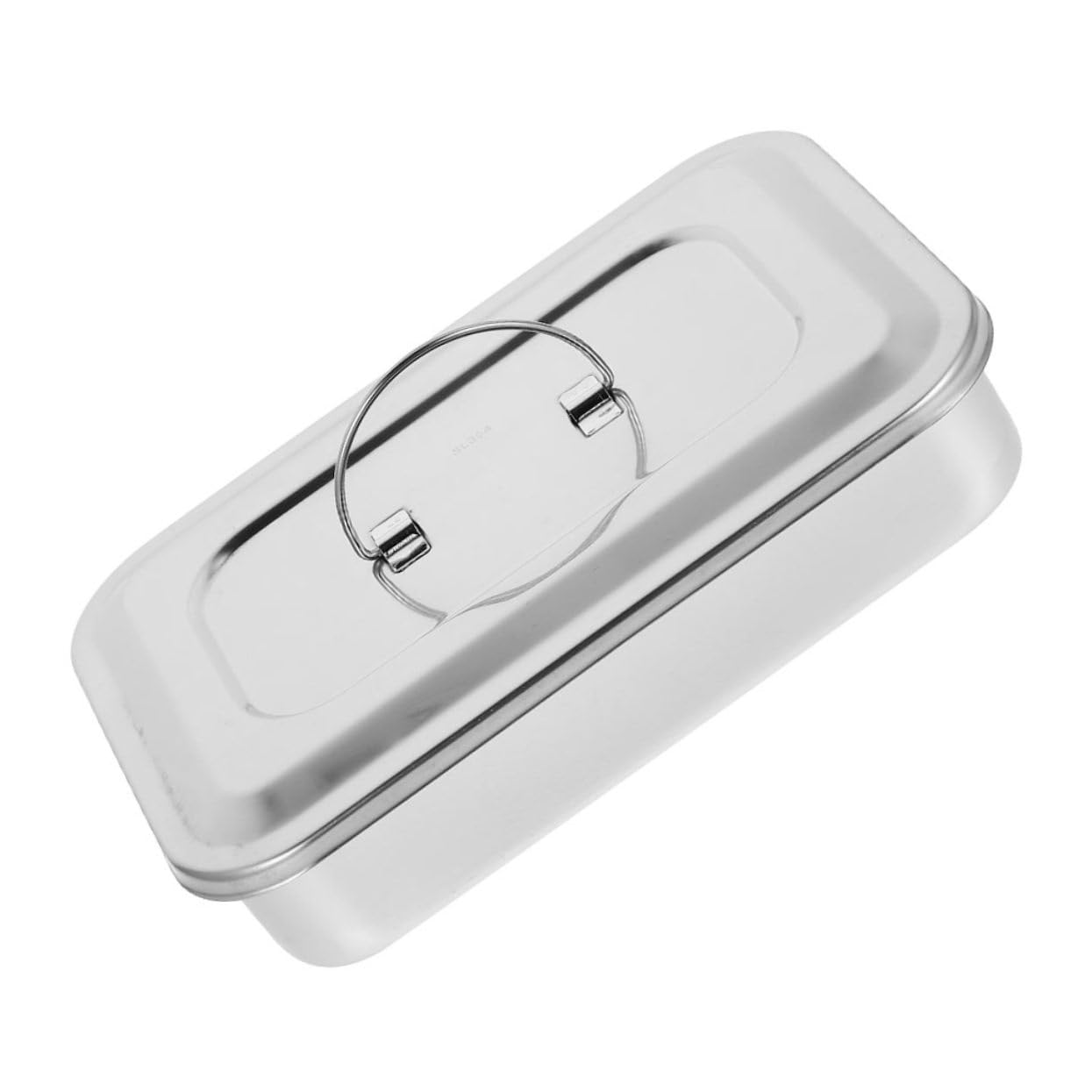 Healeved Plat INOX avec Couvercle en Acier Inoxydable Carré, Boîte Stérilisateur Onglerie de Grosse Qualité avec Finition Polie, pour Plateau D'instruments de Beauté