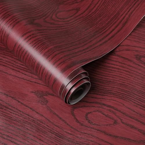 Image of Self Adhesive Decorative Peel Stick Waterproof Wooden Door Wallpaper Wall Decor Removable Wall Sticker for Living Room Hall Decoration PVC Vinyl DIY 45x304cm