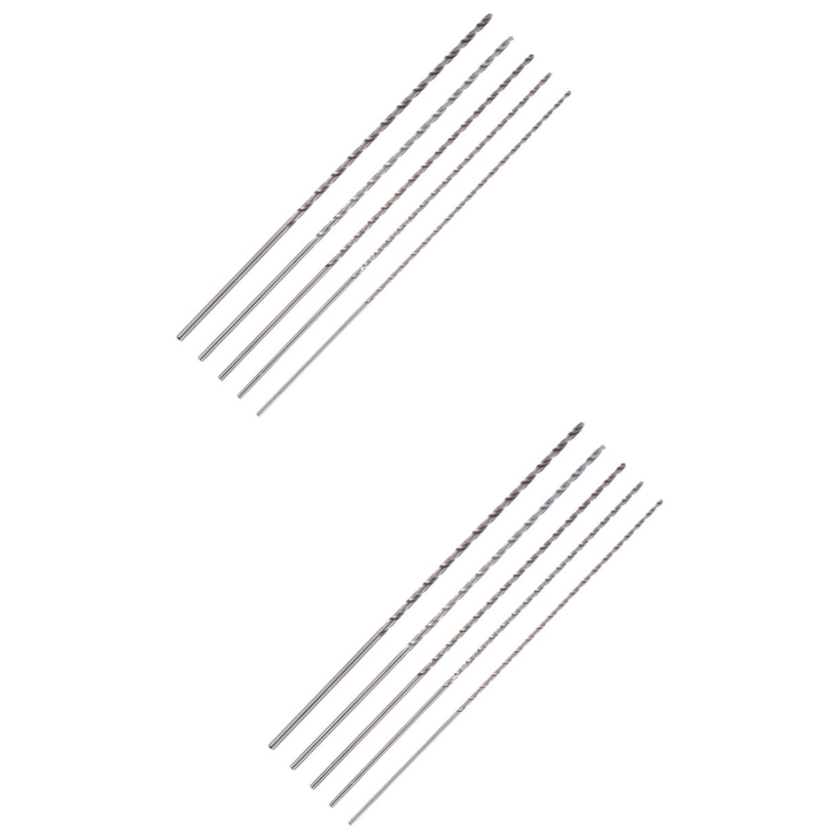 Operitacx 2 Sätze Bohrer-set Hartmetall Breites Bohrer Großer Bohrer Extra Lange Bohrer Schlangenbohrer Hochgeschwindigkeitsstahl Silver 5 Stücke * 2
