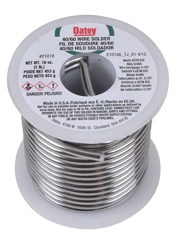 Oatey Solder Wire 1LB 40/60 0.125G 21018