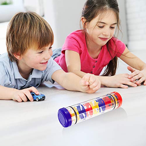 Gejoy 2 Pieces 8 Inch Mini Rain Stick Shaker Rattle Tube Rain Stick Rainmaker Rainstick Rattle Music Auditory Instrument Toy For Babies Toddler #TOP5