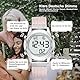 Hearkent Digitale sprechende Uhr für Damen mit Deutscher angenehmer Stimme LCD große Zahlen Uhr für Sehbehinderte, ältere oder Blinde Menschen (schwarz)