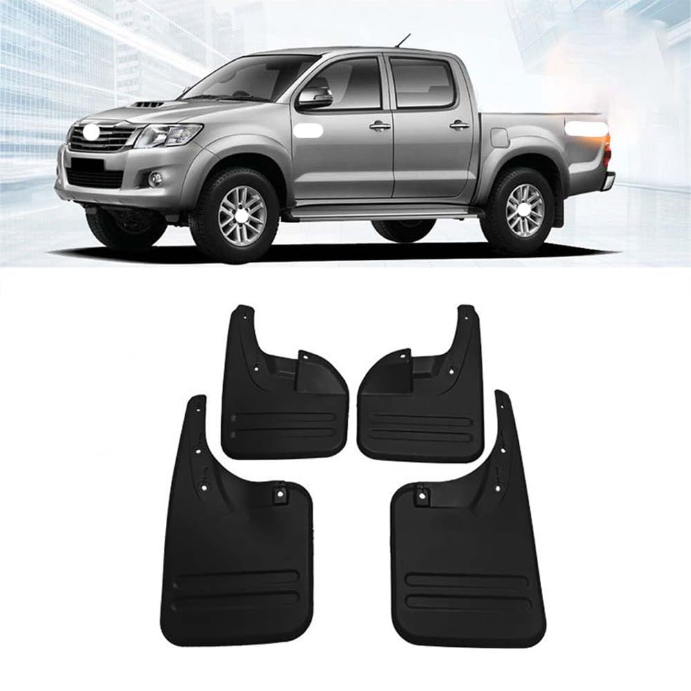 RJQXZXGQ Car Mud Flaps, for 2006-2014 Toyota Hilux VIGO 2WD Front & Rear Car Mud Flaps, Splashproof Tough Auto Splash Guards Fenders