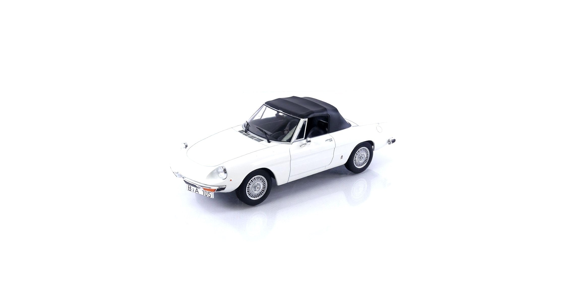 PMAスパイダー SPIDER 1/18 Alfa Romeo ミニカー Diecast model cars Alfa Romeo Spider 1/18 Welly black capote