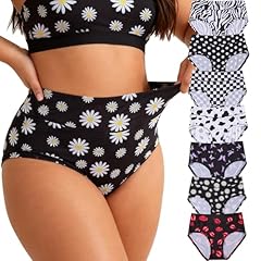 7 Pack Black White Pattern Panties