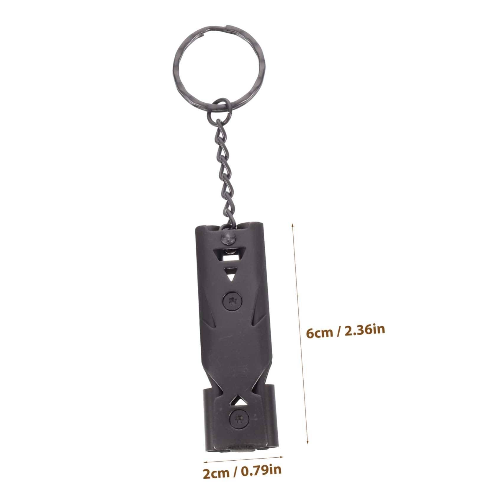 KESYOO Stainless Steel Dual Tube Whistle Loud Emergency Survival Whistle with Keychain for Outdoor Activities Gym Camping Hiking and Training Black