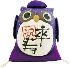 『長寿の祝いふくろう　卒寿』　手作ちちぎり和紙細工　なごみの和雑貨