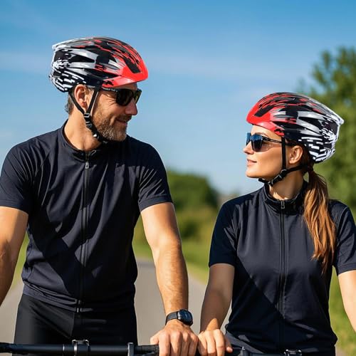 Road Bike Helmet Adult Men & Women, Adjustable Lightweight Design (22-24.5 Inches) - Vented, Removable Visor & Reflective White, for Day and Night Commuting & Sports | CPSC Certified - Image 7