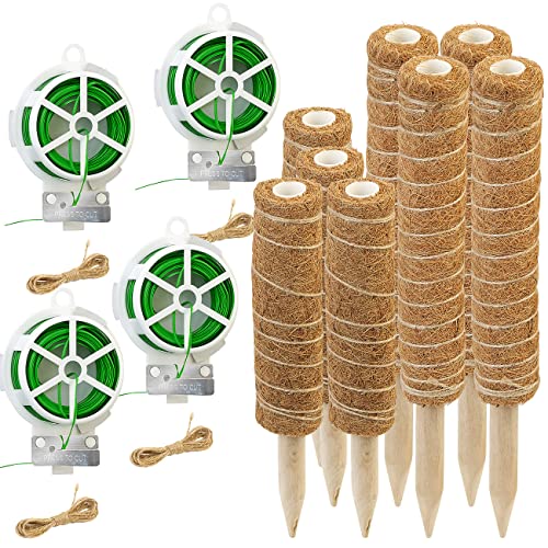 Royal Gardineer Rankhilfe Kokos: 8er-Set Rankhilfen aus Kokosfaser & Holz, 2x40 cm, 2x30 cm, Juteschnur (Rankhilfe Zimmerpflanze, Pflanzenstützstab, Töpfe) Royal Gardineer Rankhilfe Kokos: 8er-Set Rankhilfen aus Kokosfaser & Holz, 2x40 cm, 2x30 cm, Juteschnur (Rankhilfe Zimmerpflanze, Pflanzenstützstab, Töpfe)