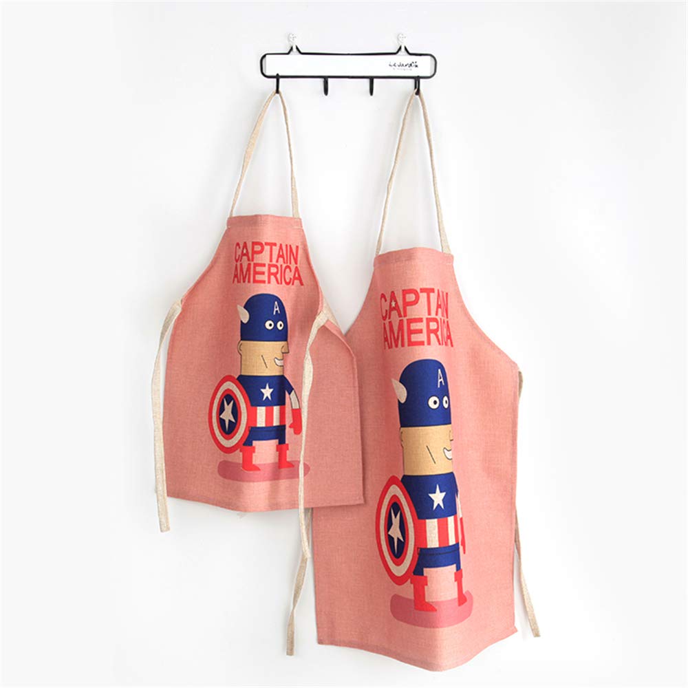 YOLOPARKLovely Parent Child Apron, Comfortable and Creative Artist Chef Apron for Painting Cooking, Pack of 2 (Captain)…