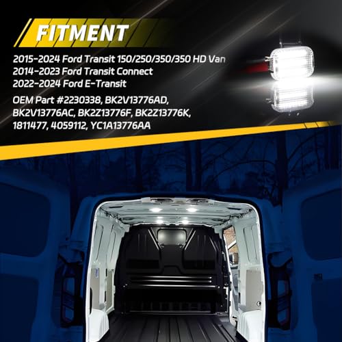 2 Lámparas LED para Carga Van Compatible Ford Transit 2015-24 miniatura 7