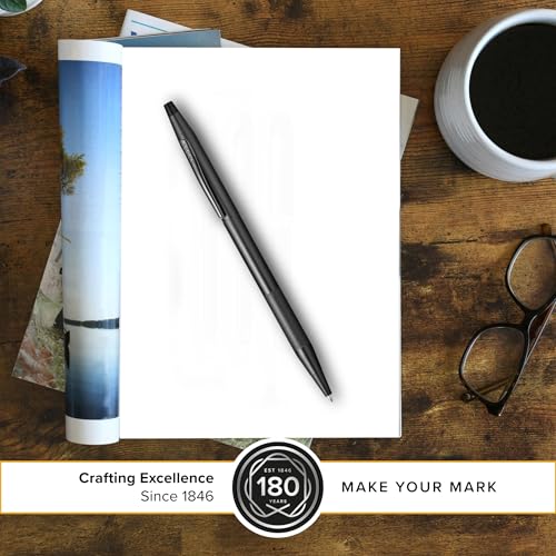 Image of Cross Classic Century Black PVD Micro-knurl Ballpoint Pen, Black Ink | Refillable Ballpoint Pen for Effortless Writing, Durable Construction, Premier Distinctive Look, Gift-Ready, Medium Point