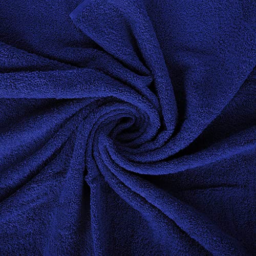 Image of Cloth Fusion 100% Cotton 500 GSM Towels for Bath Large Size Set of 2, Ultra Soft Bath Towel for Women and Men (55x27 inch, Grey-Blue)
