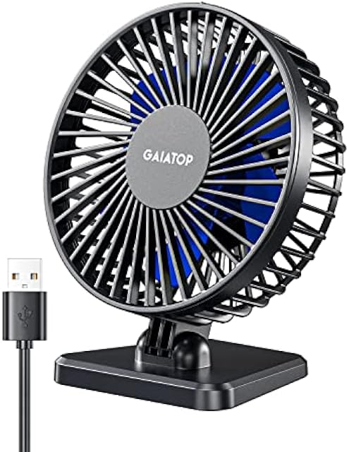 Gaiatop USB Desk Fan, Personal Portable Quiet Small Table Desktop fan