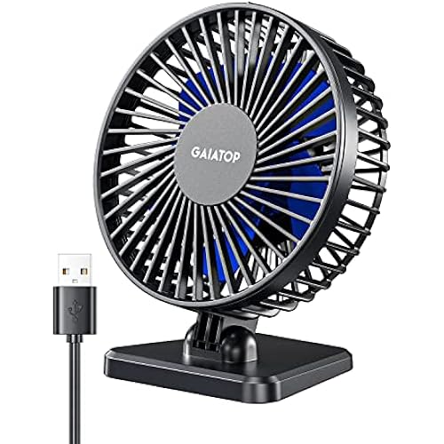 Gaiatop USB Desk Fan, Personal Portable Quiet Small Table Desktop fan