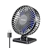 Gaiatop – Ventilador de escritorio USB, pequeño pero potente, personal, portátil, silencioso, de 3 velocidades, ajustable, mini ventilador de mesa para enfriamiento, ideal para oficina en casa